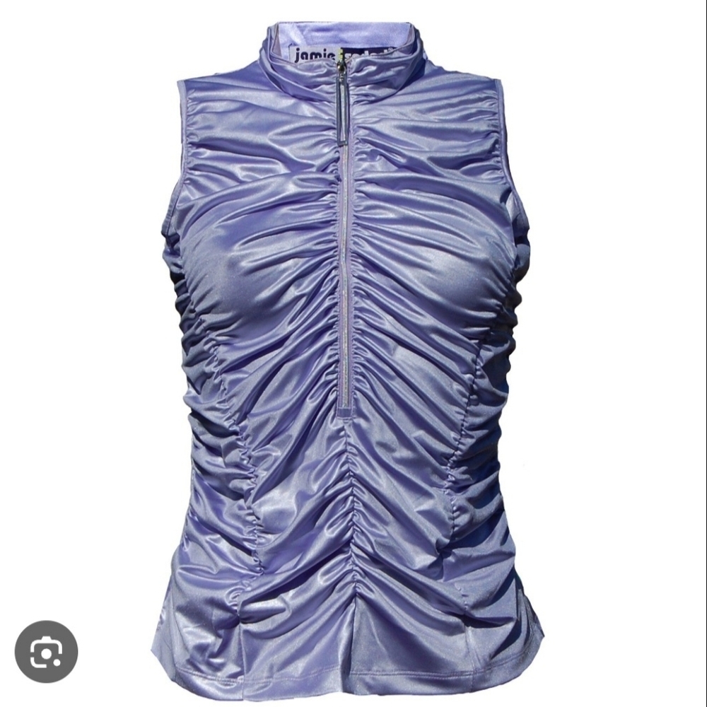 Jamie Sadock Light Purple Ruched Sleeveless Blouse
